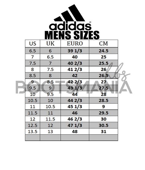 adidas slides size guide